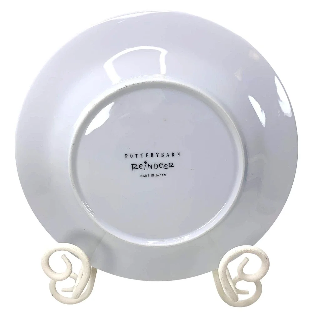 Pottery Barn DANCER REINDEER Dessert Salad Plate 8.5